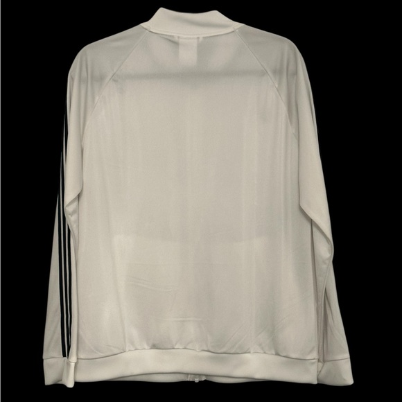 Adidas White and Black 3 Stripe Track Jacket XL New - Picture 3 of 6
